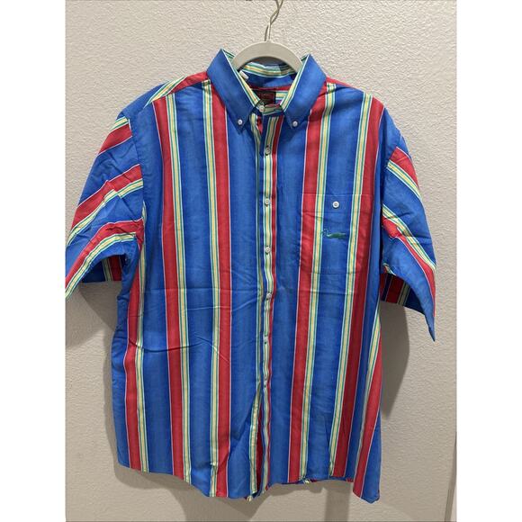 Duxbak Men’s XL Stripped Vintage Shirt, Y2K Cotton, Great Cond! L 32”, Chest 52” - Picture 1 of 16